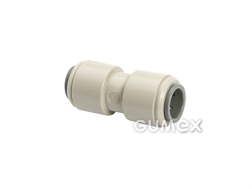 Gerade Kupplung JOHN GUEST, für Rohr 3/8", O-Ring NBR, Acetalcopolymer, grau, 